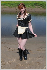  Miss Abigail slops things up in rubber on the mudbanks featuring Miss Abigail, Mistress of Many Kinks 