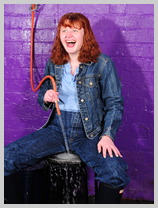  Miss Abigail gets drenched in jeans and a denim jacket featuring Miss Abigail, Mistress of Many Kinks 