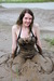 Mudding in shiny hotpants! view details of set gm-2m15, Chastity takes a mudbath in shiny disco pants and fishnets