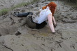 The Mud Horsewoman view details of set gm-2m34, Rosemary takes to the mud in black jodhpurs
