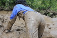 Blue Suit Mud Bath view details of set gm-2m37, Honeysuckle takes a riverbank mudbath in a tight-fitting blue boilersuit, wellies, and gloves.