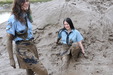 School Uniform Mud Test view details of set gm-2m62, Rosemary and Maude take a mudbath in uniform!