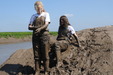 Denims in the Mud view details of set gm-2m63, Maude and Felicity throw each other into the mud!