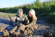 Two-Girl Evening Mudplay view details of set gm-2m70, Felicity and Rosemary spend a happy evening on the mudbanks