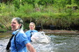 School Uniforms In The River view details of set gm-2w105, Purity and Felicity give each other a uniformed drenching