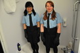 Adult Schoolgirl Shower view details of set gm-2w110, Daisy and Daphne in uniform, soaking wet!