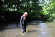 Felicity's Wet Workout view details of set gm-2w149, Skin-tight exercise gear in the river and soaking wet!