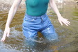 view details of set gm-2w156, Susie wades, swims, and fully submerges in the river!