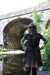 Felicity Tartan River Bath view details of set gm-2w158, Our serving wench takes a refreshing dip in a dress