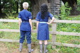 Wet Nurses of 2018 view details of set gm-2w161, Susie and Honeysuckle river-bathing in uniform by the viaduct