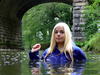 Viaduct Boilersuit Blue view details of set gm-2w41, Modesty gets her blue boilersuit absolutely soaking wet!