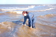 Wendy's Jumpsuit Sea Bath view details of set gm-2w64, Nurse Wendy wears her blue denum jumpsuit and boots into the North Sea