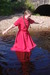 Soaked in Scarlet view details of set gm-2w67, Purity goes for a paddle in a nice red dress