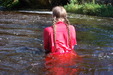 Soaked in Scarlet view details of set gm-2w67, Purity goes for a paddle in a nice red dress