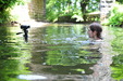 River-dipping No1 view details of set gm-2w80, Chastity drenches herself in combats, wellies, and swimsuit