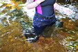 Jeans River Bath view details of set gm-2w84, Kitty in the river in jeans, boots, and swimsuit