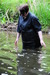 Leather Skirt River Wading view details of set gm-2w89, Mature Evelyne the Cook drenches her leather skirt and boots