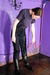 Chastity Self-Soaking view details of set gm-2w93, Cola and water all over blue jeans and purple t-shirt