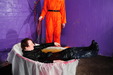 Dungeon Prisoner Bath view details of set gm-2w96, Warder Evelyne bathes prisoner Chastity