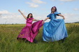 Princess Ballgown Mudbath view details of set gm-4m016, Isabeau and Lady Jennifer meet the mud in gorgeous gowns