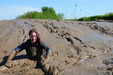 Lucia's Waterproof Mud Romp view details of set gm-4m025, Wearing Flex-o-thane dungarees into the mudbanks