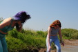 view details of set gm-4m046, Lady Jennifer and Miss Abigail get filthy in their beautiful pale running outfits