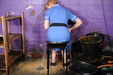 Uniform Bucket Wash view details of set gm-4w012, Aurora, in nurses uniform, cleans the gunge buckets