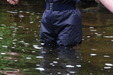 Flexothane Dungarees River Dip view details of set gm-4w044, Lily Kink gets drenched in waterproofs