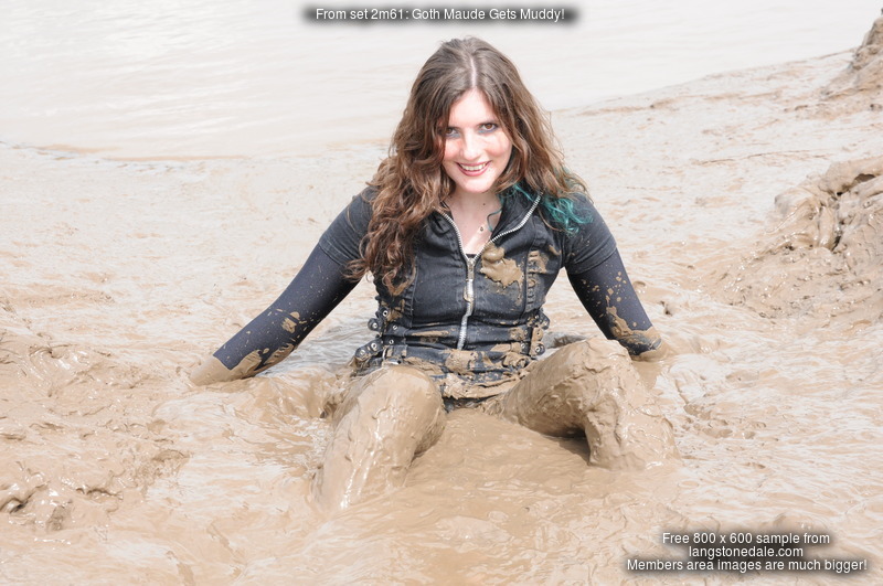 Goth Maude Gets Muddy! - Maude, in black, joins Rosemary in leather, in ...