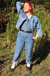 Denim Overalls Mud Bath