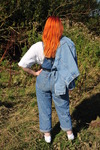Denim Overalls Mud Bath