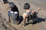 Blue Dress Mud Fun
